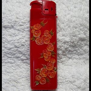 lighter with roses