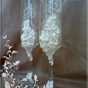 Свадебные бокалы "Лилии" - 2варианта