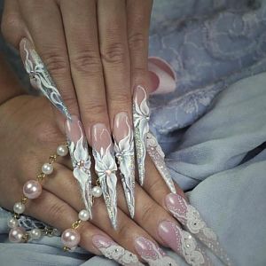 Light Blue Wedding Nails